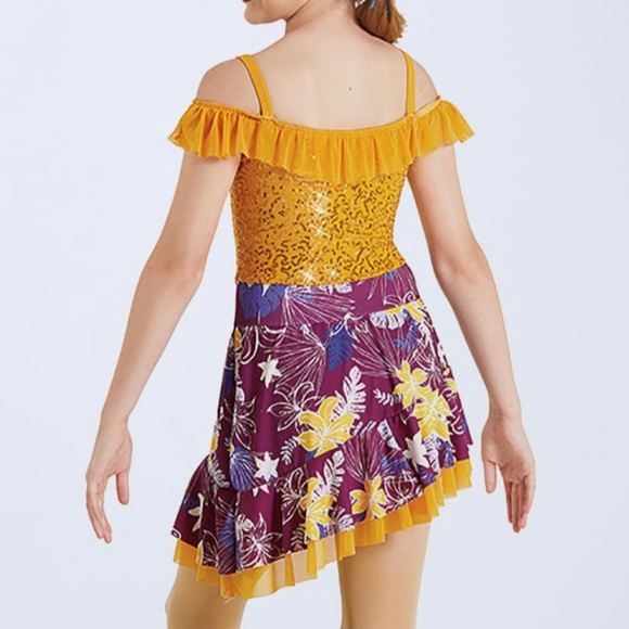 2x Weissman Hawaiian Flower Dress Dance Costume - Picture 2 of 6